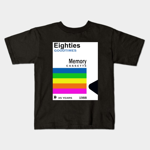 EIGHTIES CASSETTE Kids T-Shirt by CS77